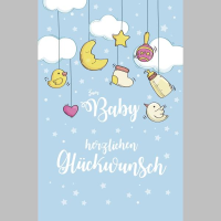 Geburt Baby Freudiges Ereignis Glückwunschkarte mit...