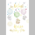 Geburt – Baby – Freudiges Ereignis - Glückwunschkarte im Format 11,5 x 17 cm mit Umschlag - Nilpferd, Bär, Elefant an Luftballons - mit Goldfolie