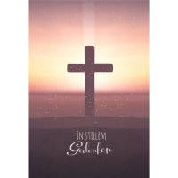 A Trauer Beileid Kondolenz Trauerkarte mit Umschlag Kreuz...