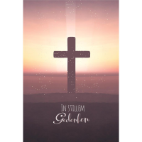 A Trauer Beileid Kondolenz Trauerkarte mit Umschlag Kreuz...