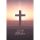 A Trauer Beileid Kondolenz Trauerkarte mit Umschlag Kreuz bei Sonnenuntergang