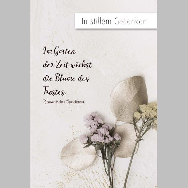 A - Trauer – Beileid – Kondolenz - Trauerkarte im Format 11,5 x 17 cm mit Umschlag