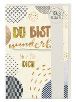 AV Allgemeine Wünsche Green Line Karte mit Umschlag Baumfrei + Plastikfrei Du bist wunderbar
