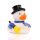 Schneemann Quietscheente Badeente ca. 8 cm gross