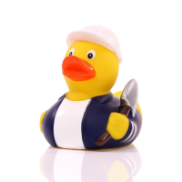 Tiefbauer Bauarbeiter Handwerker Quietscheente Badeente...