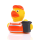 Müllmann Müllabfuhr Quietscheente Badeente ca. 8 cm gross
