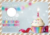 Geburtstag - Flashlight - Soundkarte und Lichtkarte im Format 14,8 x 21,0 cm - "Muffin Auspusten"
