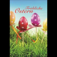 Ostern Glückwunschkarte mit Umschlag Ostereier mit Innendruck