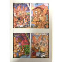 A 100er-Sortiment Ostern Karten 11x16cm mit...