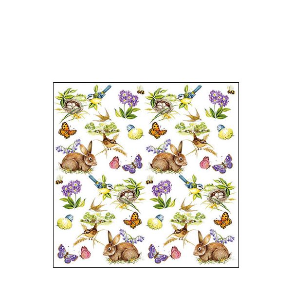Ostern Cocktail Servietten 25 x 25 cm 3-lagig 20 Servietten Easter Feeling bunte Ostersymbole