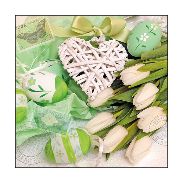 A Ostern Servietten Lunch – Napkin Lunch – Format: 33 x 33 cm – 3-lagig – 20 Servietten – Easter Love FSC Mix