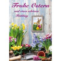 A Ostern Osterglocken Hase in Bilderrahmen...