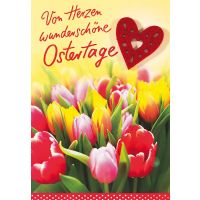 Ostern bunte Tulpen Von Herzen wunderschöne...