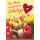 Ostern bunte Tulpen Von Herzen wunderschöne Ostertage Grußkarte mit Umschlag