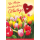 Ostern bunte Tulpen Von Herzen wunderschöne Ostertage Grußkarte mit Umschlag