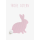 Ostern rosa Hase mit Blume Grußkarte mit Umschlag