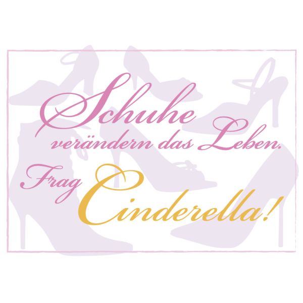 Postkarte - Serie Legendär - veredelt mit Kaltglanzfolie - Schuhe verändern das Leben...