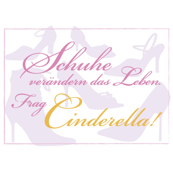 Postkarte - Serie Legendär - veredelt mit Kaltglanzfolie - Schuhe verändern das Leben...