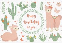 Geburtstag -  PopUp-Card - Klappkarte mit 3D-Innenleben - Grußkarte mit Briefumschlag im Format: 11,5 x 17 cm  - Happy Birthday -  Lamas
