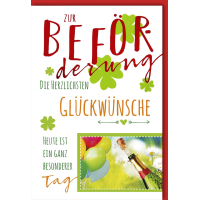 Zur Beförderung Glückwunschkarte mit...