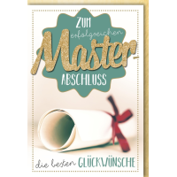 Master Glückwunschkarte mit Umschlag Master Zum...