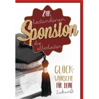 Sponsion Glückwunschkarte mit Umschlag...