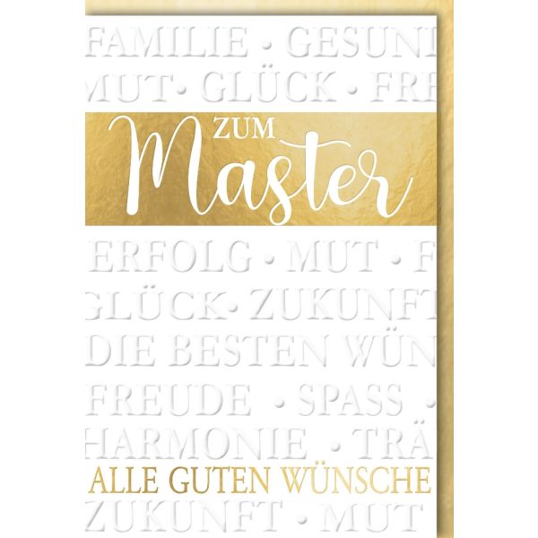 Master Glückwunschkarte mit Umschlag Alle guten Wünsche