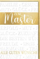 Master - Glückwunschkarte im Format 11,5 x 17 cm mit...