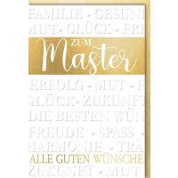 Master Glückwunschkarte mit Umschlag Alle guten...