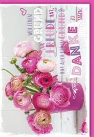 A - Danke - Farfalla - Glückwunschkarte im Format 11,5 x 17 cm mit Umschlag - Verlag Dominique