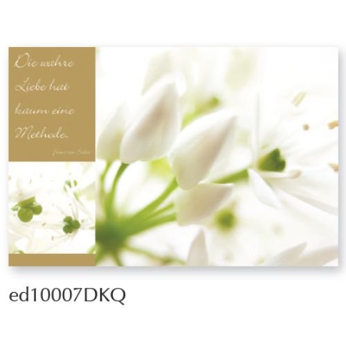 Wahre Liebe - Spruchkarte - Glückwunschkarte - Doppelkarte mit Briefumschlag - 11,5 x 17 cm