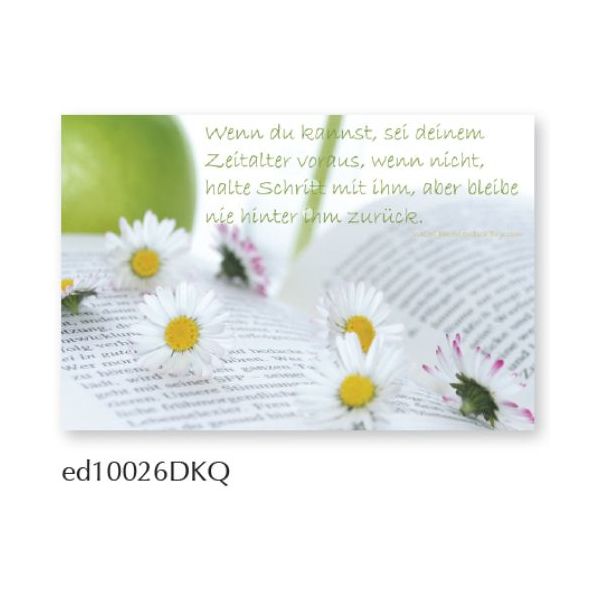 Zeitalter - Spruchkarte - Glückwunschkarte - Doppelkarte mit Briefumschlag - 11,5 x 17 cm