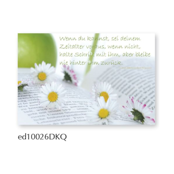 Zeitalter - Spruchkarte - Glückwunschkarte - Doppelkarte mit Briefumschlag - 11,5 x 17 cm