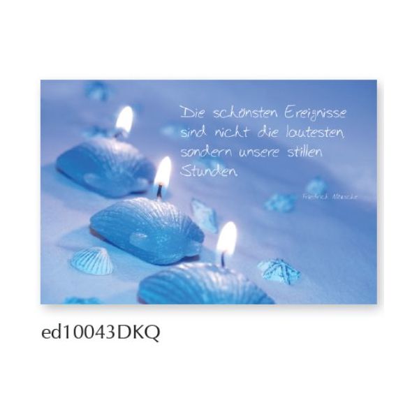 Stille Stunden - Spruchkarte - Glückwunschkarte - Doppelkarte mit Briefumschlag - 11,5 x 17 cm