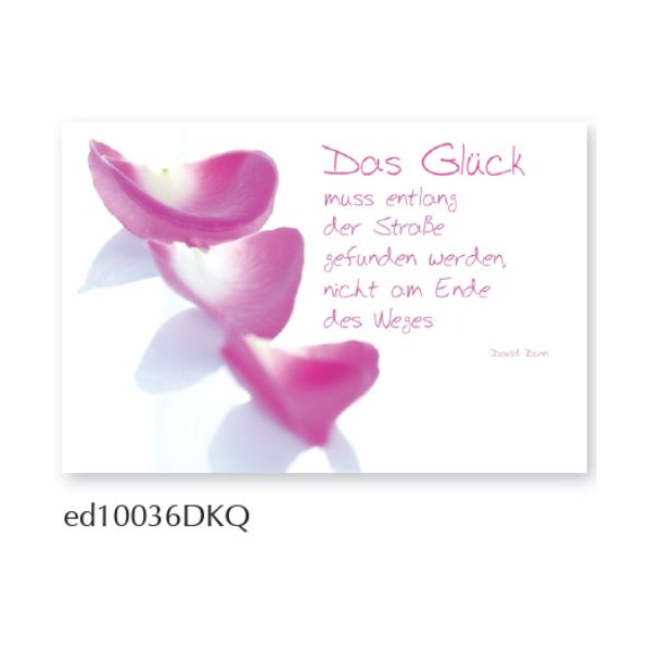 Das Glück - Spruchkarte - Glückwunschkarte - Doppelkarte mit Briefumschlag - 11,5 x 17 cm