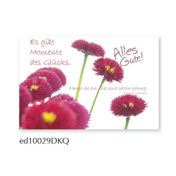 Alles Gute - Spruchkarte - Glückwunschkarte - Doppelkarte mit Briefumschlag - 11,5 x 17 cm