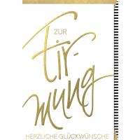 A Firmung Karte mit Umschlag goldene Schrift
