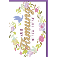 A Firmung Karte mit Umschlag Glitzer-Schrift