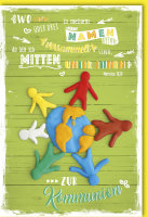 Kommunion - Karte mit Umschlag - Figuren aus Knete