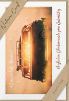 A - Geburtstag – Nature Cards – unverpackt - Glückwunschkarte im Format 11,5 x 17,5 cm mit Briefumschlag - VW Bus