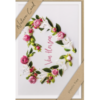 Allgemeine Wünsche Nature Cards unverpackte Glückwunschkarte mit Umschlag Blumenkranz - Herz