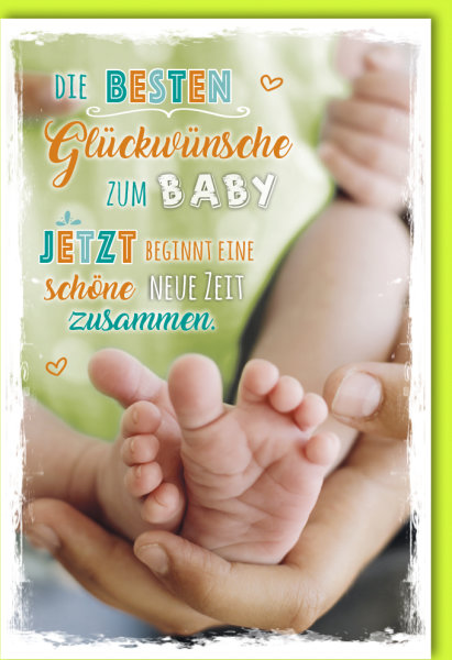 Geburt – Baby – Freudiges Ereignis - Karte mit Umschlag