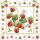 Cocktail Servietten 25 x 25 cm 3-lagig 20 Servietten Fresh Strawberries FSC Mix frische Erdbeeren