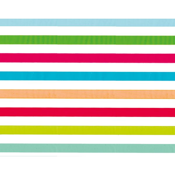 A Transparentfolie gestreift Klarsichtfolie 70x150cm mit bunten Streifen