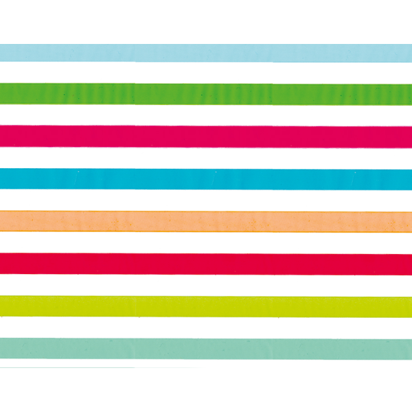 A Transparentfolie gestreift Klarsichtfolie 70x150cm mit bunten Streifen