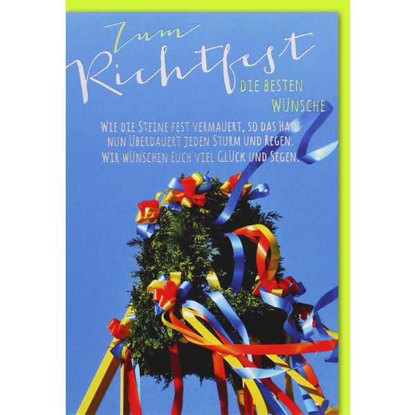 Neues Heim Glückwunschkarte mit Umschlag Richtfest
