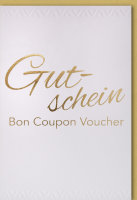 Gutschein - Glückwunschkarte im Format 11,5 x 17 cm...