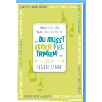 Geburtstag Glückwunschkarte mit Umschlag Magnet...