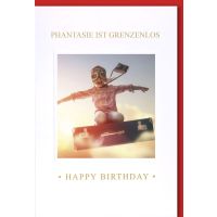 Geburtstag Glückwunschkarte mit Umschlag Fliegender...