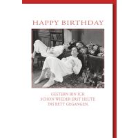 Geburtstag Glückwunschkarte mit Umschlag Gestern...